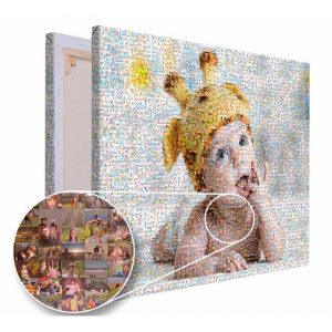 Fotomosaik auf Leinwand Mosaikbilder Kinder Geburtstag