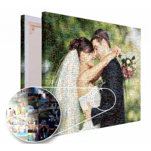 Fotomosaik auf Leinwand Mosaikbilder zum Hochzeitstag